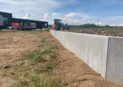 Projekt med parkline støtte mur netop afsluttet 80 cm i højden.